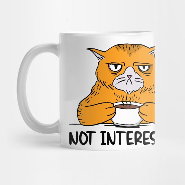 Not Interested Funny Sarcastic Cat by cecatto1994